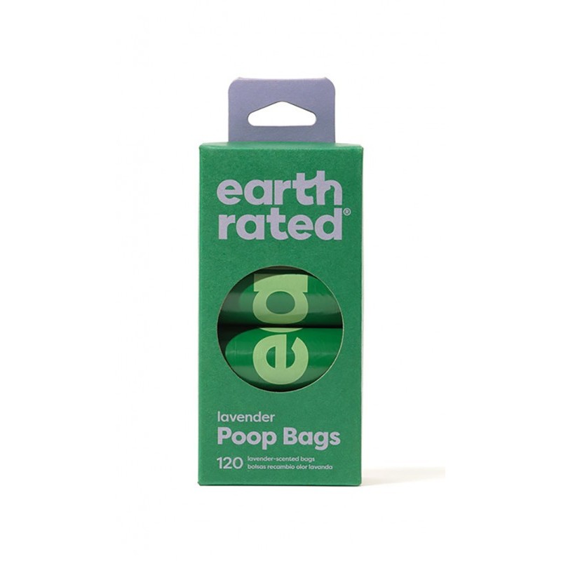 EARTH RATED Poop Bags lavender - woreczki lawendowe 8x 15 szt. (120 sztuk)