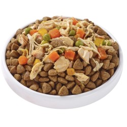 APPLAWS Dog Taste Toppers in Broth Pierś z kurczaka z łososiem i dynią, marchewką i groszkiem 156g