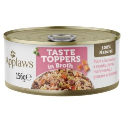 APPLAWS Dog  Taste Toppers in Broth Pierś z Kurczaka z Szynką i Dynią, Marchewką i Groszkiem 156g