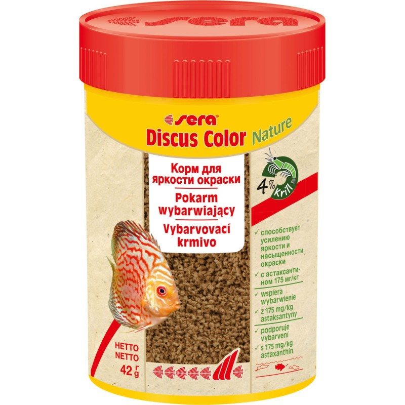 SERA Granulat Discus Color Red 100 ml - pokarm dla pielęgnic