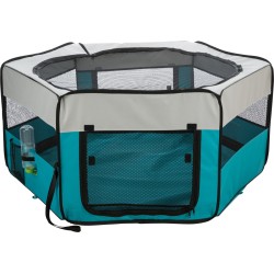 TRIXIE Wybieg przenośny dla kawii domowych / królików 150 x 65 cm - turkusowy / jasnoszary