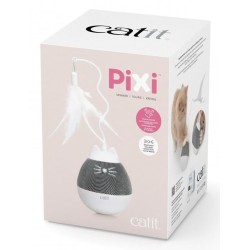CATIT Pixi Spinner 8,5 x 24 cm - zabawka karmiąca z piórkiem dla kota