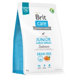 BRIT CARE Dog Grain-Free Junior Large Breed Salmon 3kg PROMO Uszkodzenie