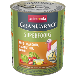 ANIMONDA GranCarno Superfoods Indyk, burak, owoce dzikiej róży, olej lniany 800g PROMO Krótki termin
