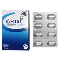 CESTAL Plus 50mg/144mg/200mg - tabl. dla psa na odrobaczanie 8 szt. (KARTONIK)