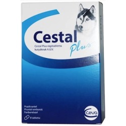 CESTAL Plus 50mg/144mg/200mg - tabl. dla psa na odrobaczanie 8 szt. (KARTONIK)