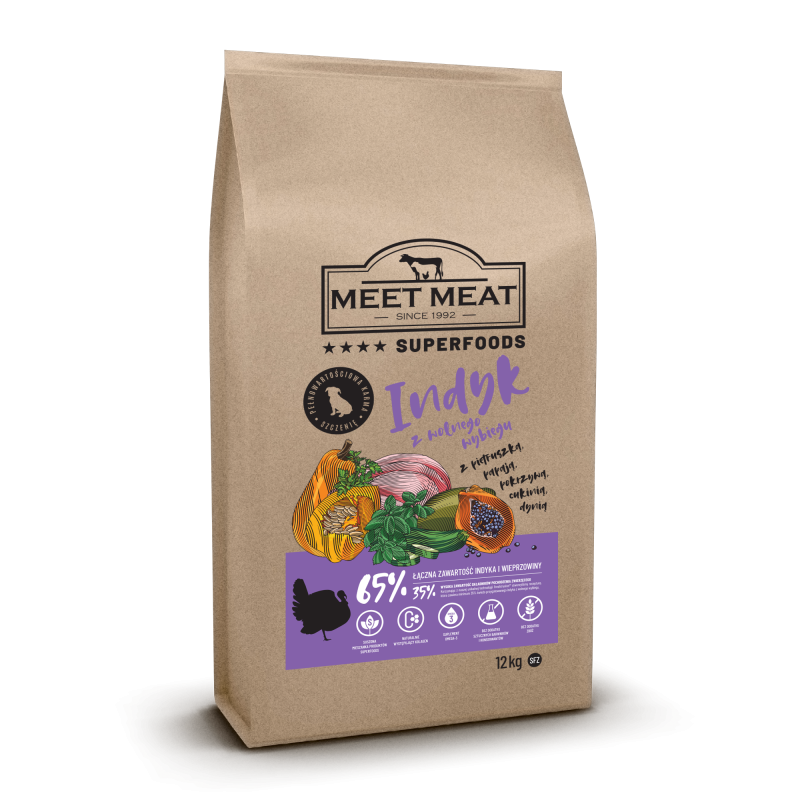 MEET MEAT Superfood Puppy Turkey - Indyk z wolnego wybiegu 6 kg