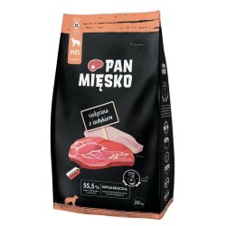 PAN MIĘSKO Cielęcina z indykiem - rozmiar chrupek XS 20 kg