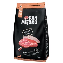 PAN MIĘSKO Cielęcina z indykiem - rozmiar chrupek XL 3 kg