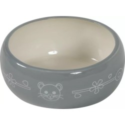 ZOLUX Miska ceramiczna dla gryzonia zapobiegająca wydostawniu się karmy lub wody - szary/beżowy 200 ml