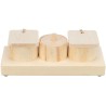 TRIXIE Snack cups zabawka edukacyjna, dla szczurów/królików drewno 15 x 4,5 x 6 cm