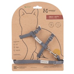 AMIPLAY Samba Cat Szelki ze smyczą dla kota - Szary M