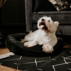 DINGO HugMe Okrągłe Legowisko 62 cm - czarne