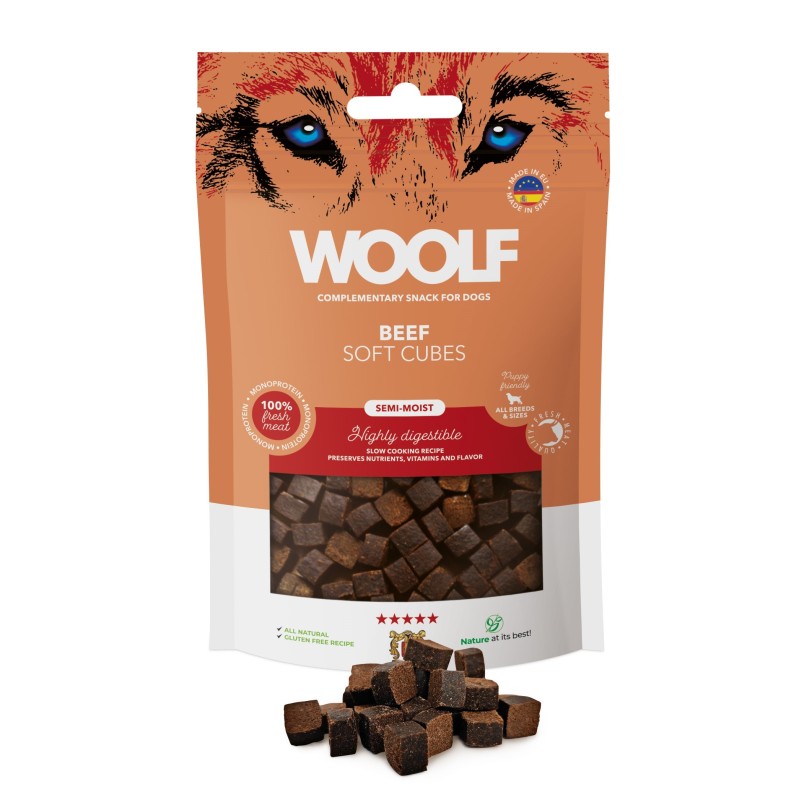 WOOLF Soft Cubes Beef Monoprotein 100g