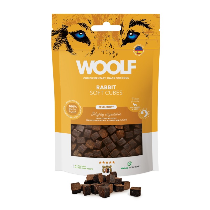 WOOLF Soft Cubes Rabbit Monoprotein 100g