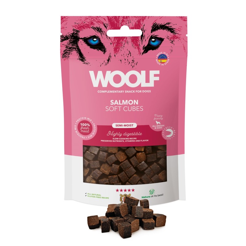 WOOLF Soft Cubes Salmon 100g