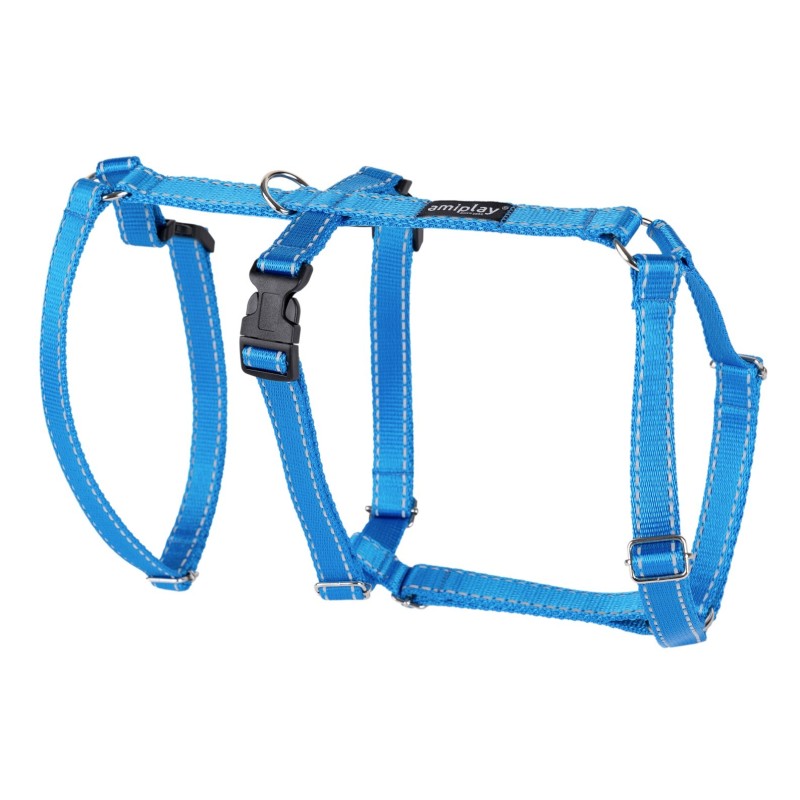 AMIPLAY Reflective Szelki regulowane Safety - Niebieski XL