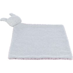 TRIXIE Junior koc z królikiem dla szczeniąt/kociąt z pluszu 55 x 40 cm - jasno liliowy/jasnoszary