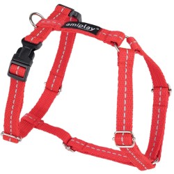 AMIPLAY Reflective Szelki regulowane Guard - Czerwony M