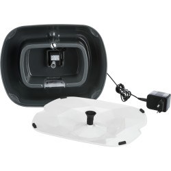 TRIXIE Polygon poidło automatyczne chłodzące 2,5L 28 x 11 x 22 cm - biało/szare