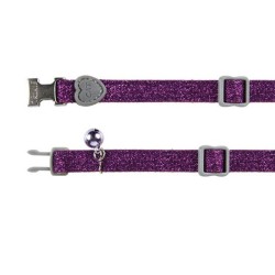 TRIXIE Obróżka błyszcząca dla kota - losowy kolor: fiolet, niebieski, róż, żółty