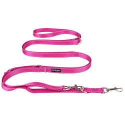 AMIPLAY Reflective Smycz regulowana 8 in 1 - Różowy XL