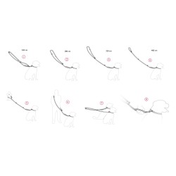 AMIPLAY Reflective Smycz regulowana 8 in 1 - Niebieski S