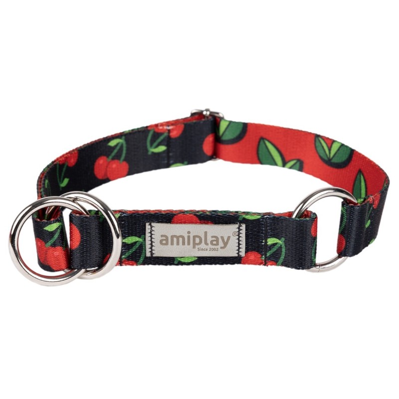 AMIPLAY BeHappy Obroża półzaciskowa - Cherry XL