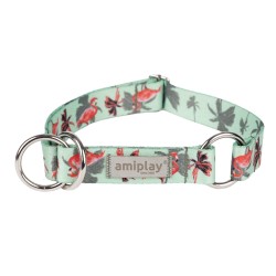 AMIPLAY BeHappy Obroża półzaciskowa - Flamingo L