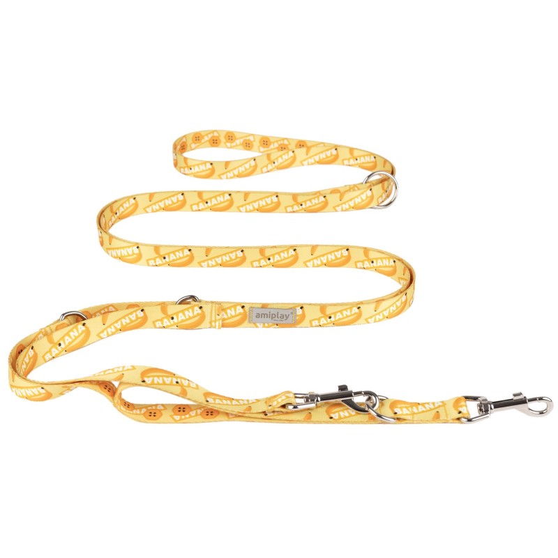 AMIPLAY BeHappy Smycz regulowana 8 in 1 - Banana S