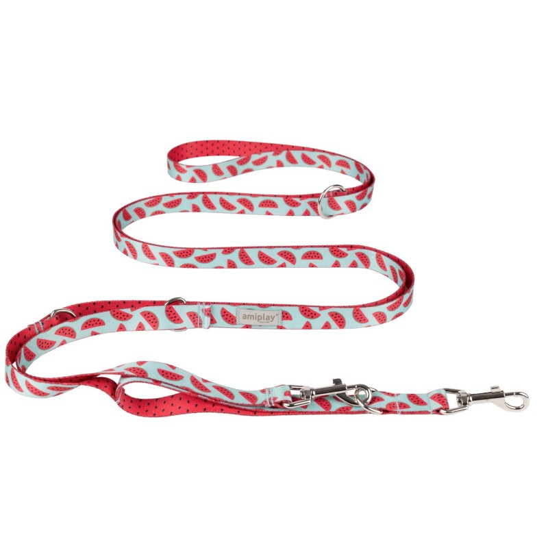 AMIPLAY BeHappy Smycz regulowana 8 in 1 - Watermelon S