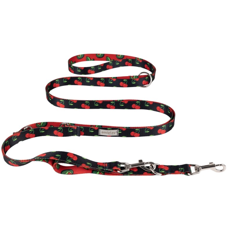 AMIPLAY BeHappy Smycz regulowana 8 in 1 - Cherry L