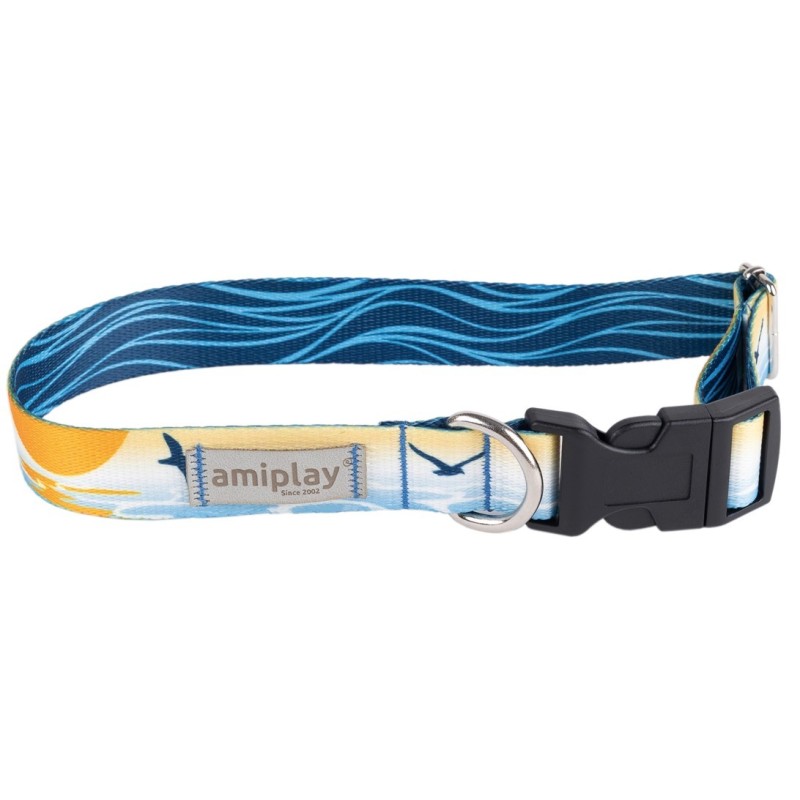 AMIPLAY Obroża regulowana Be Nature - Waves L