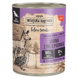 WIEJSKA ZAGRODA PIES Leśne smaki - Sarna z przepiórką 400g