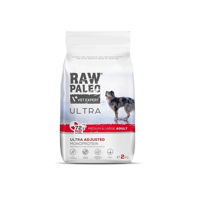 RAW PALEO Ultra Beef Medium and Large Adult 2 kg
