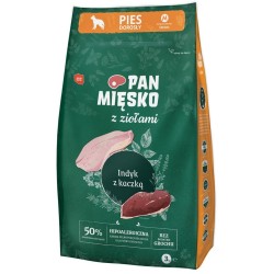 PAN MIĘSKO z Ziołami, Indykiem i z Kaczką - rozmiar chrupek M 3 kg
