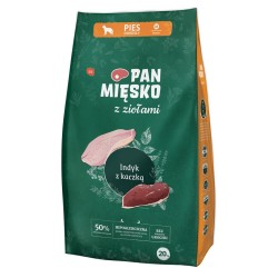 PAN MIĘSKO z Ziołami, Indykiem i z Kaczką - rozmiar chrupek M 3 kg