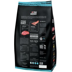 PAN MIĘSKO dla szczeniąt Indyk z kalmarami - rozmiar chrupek M 3 kg