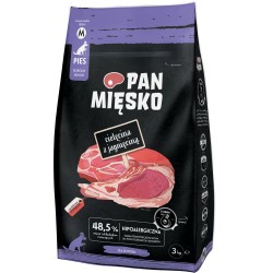 PAN MIĘSKO Senior Cielęcina z jagnięciną - rozmiar chrupek M 9 kg