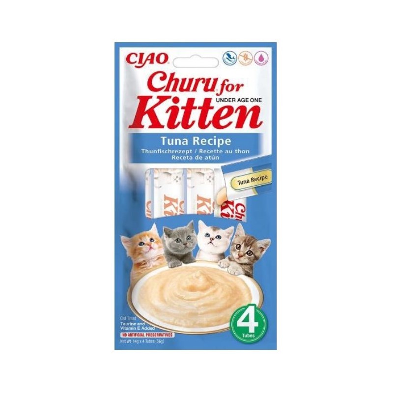 INABA CAT CHURU Kitten Tuna 4x 14g (56g)