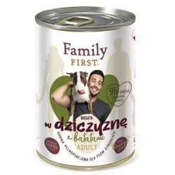 FAMILY FIRST Dog Dziczyzna z batatmi 400g (puszka)