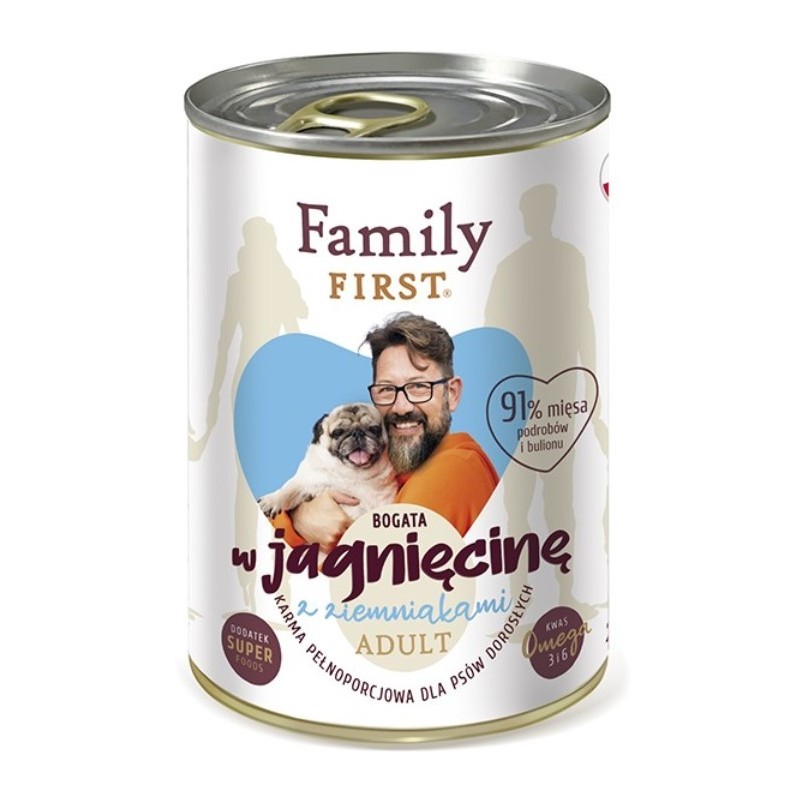 FAMILY FIRST Dog Jagnięcina z ziemniakami 400g (puszka)
