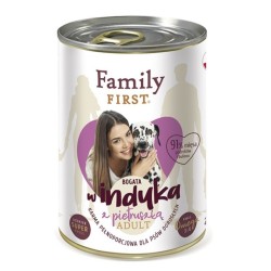 FAMILY FIRST Dog Indyk z pietruszką 400g (puszka)