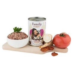 FAMILY FIRST Dog Indyk z pietruszką 400g (puszka)