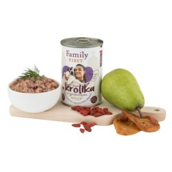 FAMILY FIRST Dog Królik z gruszkami 400g (puszka)