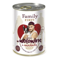 FAMILY FIRST Dog Wołowina z marchewką 400g (puszka)