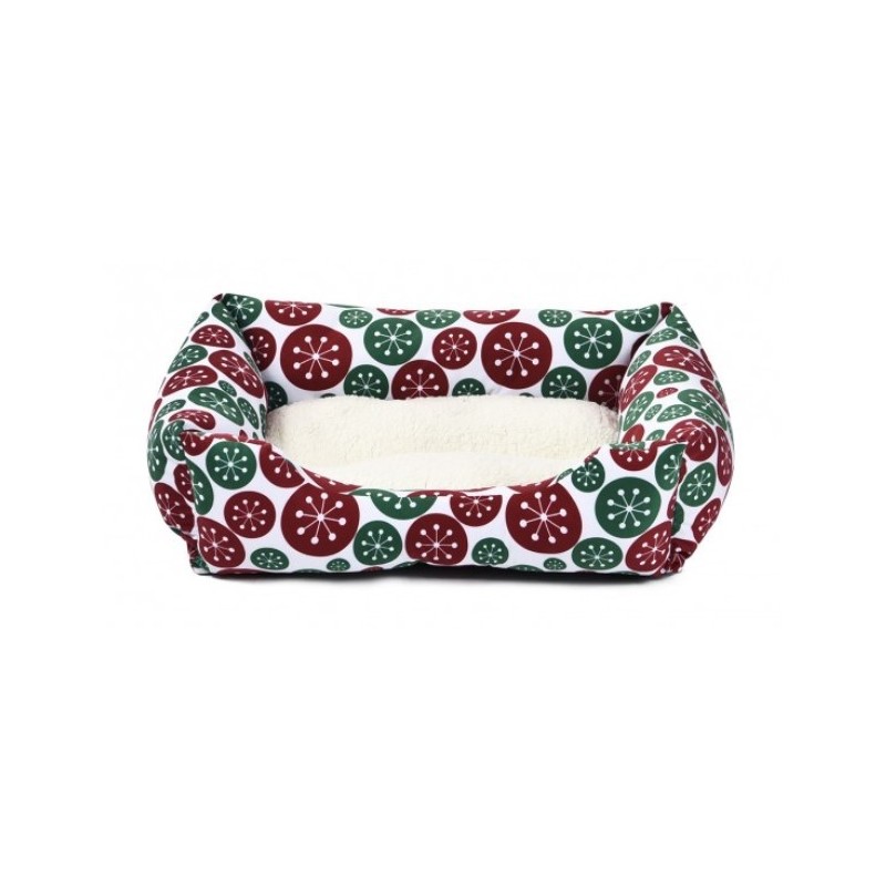 BARRY KING Legowisko dla psa 60 x 48 cm - czerwono/zielone kwiaty