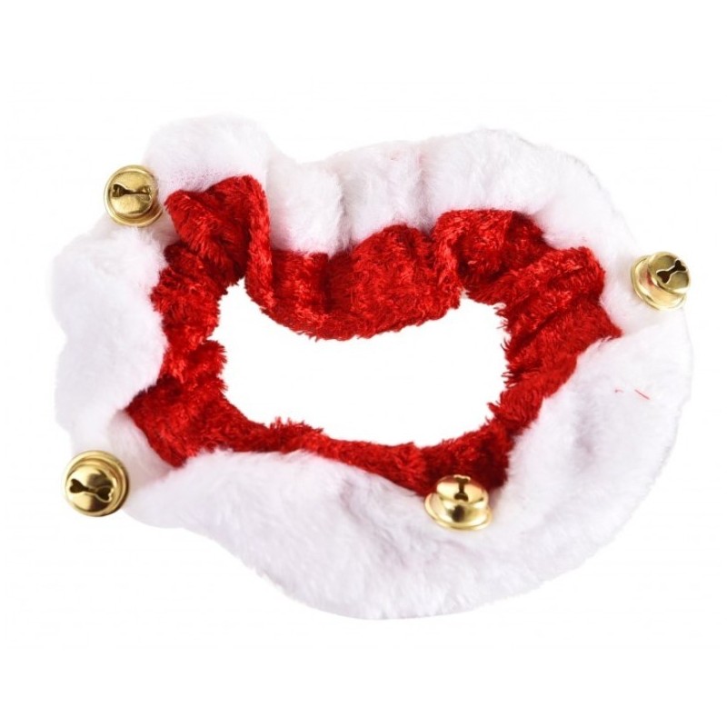 BARRY KING Świąteczny szalik/komin z dzwoneczkami dla psa 8,5 x 7,5 cm - czerwony