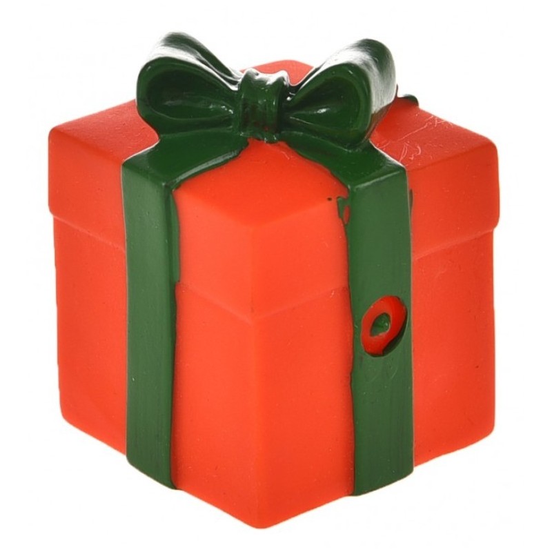 BARRY KING Zabawka dla psa z dźwiękiem Prezent winylowy 8,5 x 6 cm - czerwony