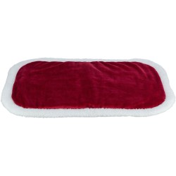 TRIXIE Xmas Nevio mata świąteczna dla psa/kota owalna - biało/czerwona 75 x 47 cm